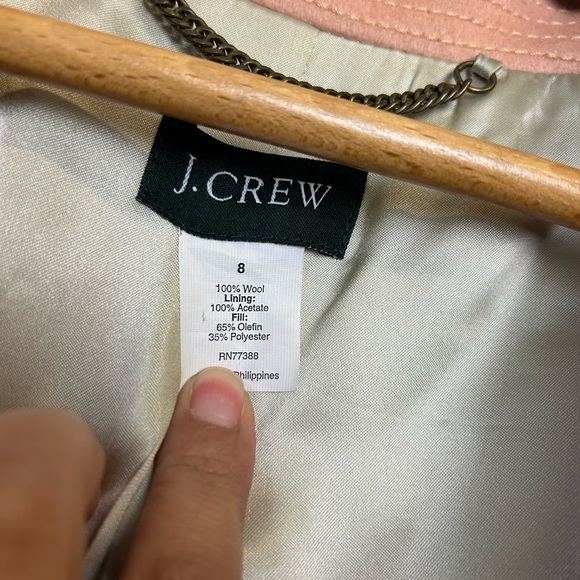 J.Crew Tm Thinsulate Women's Peach Pea Coat 100% Wool Military style - Picture 10 of 16